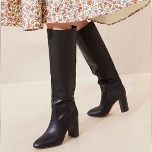 Loeffler Randall Black Goldy Boots Size 9